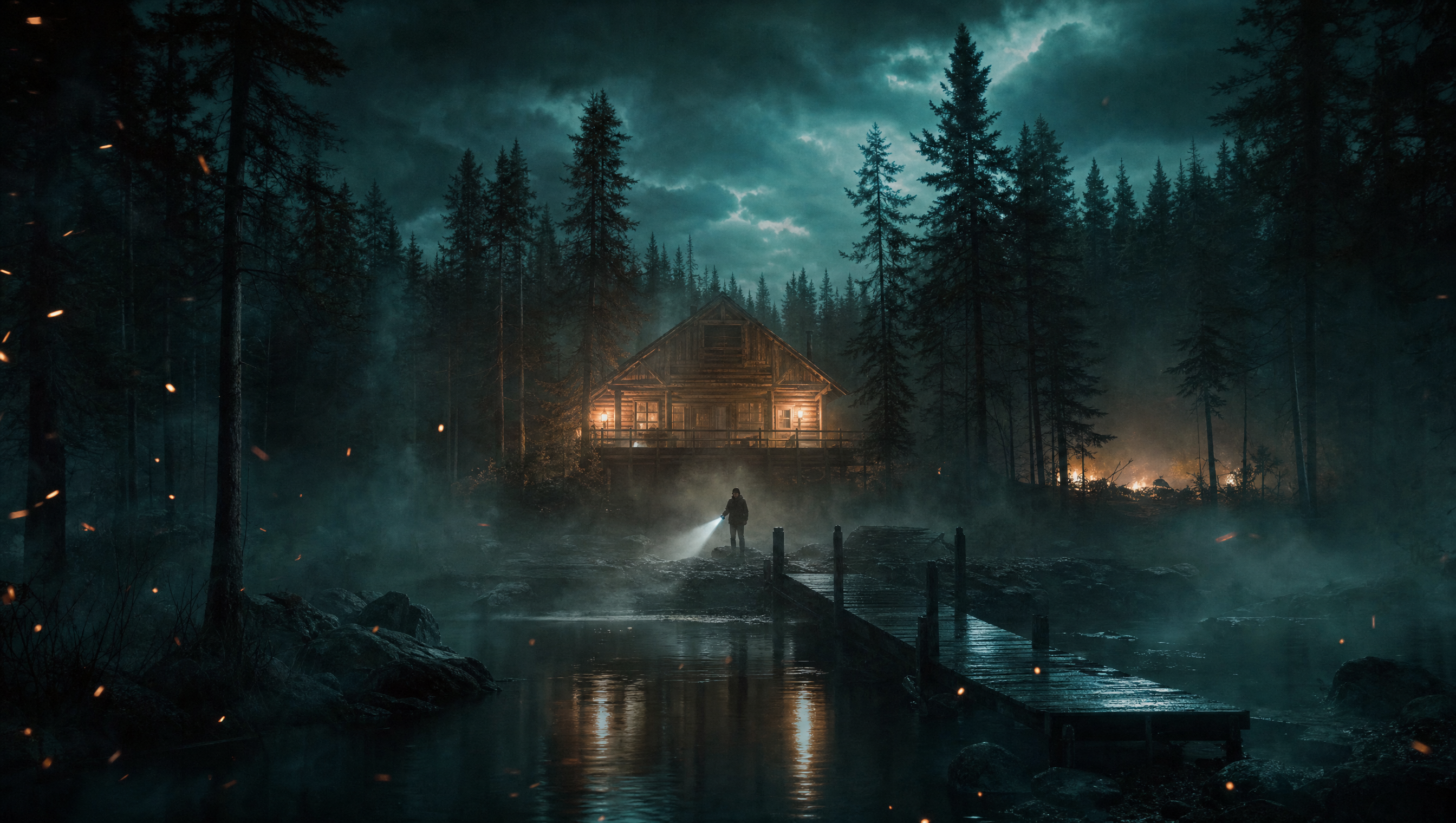 Camp Duval Cabin Solo — lone survivor at the cabin by the lake