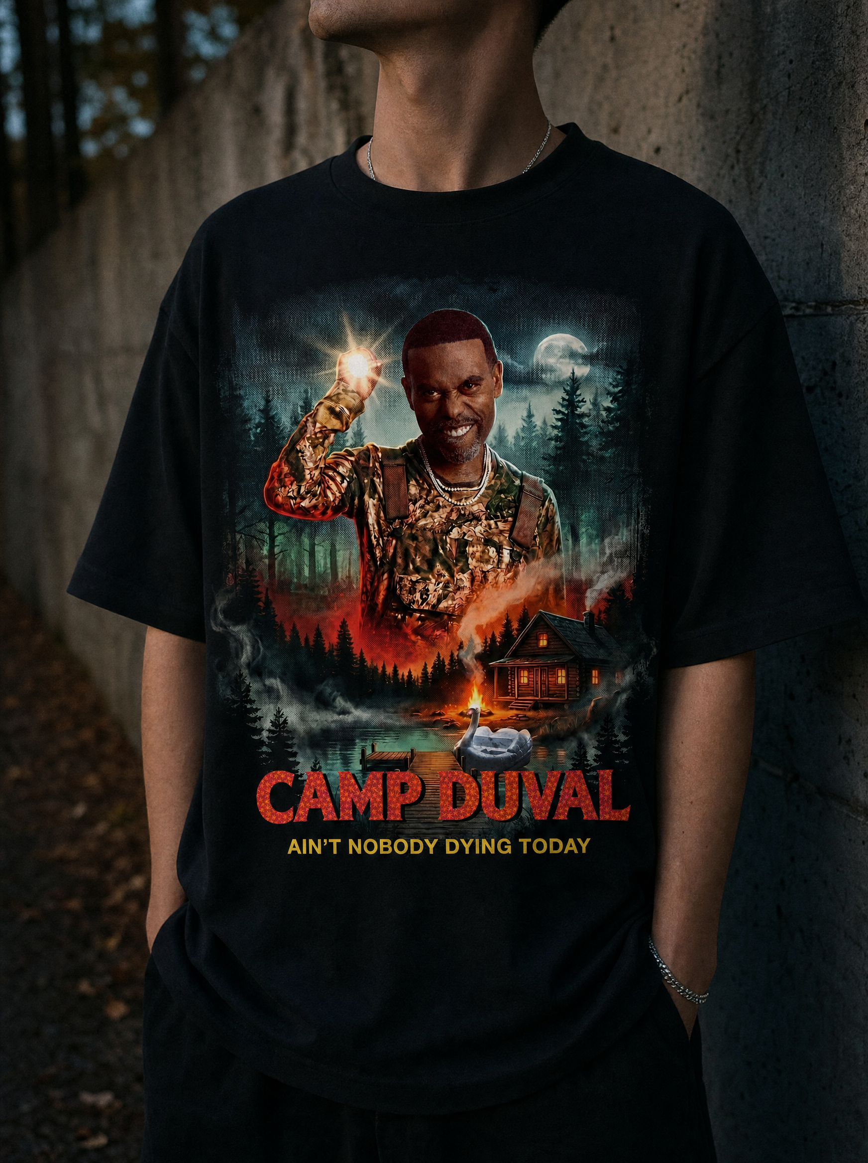 Camp Duval Duval Cabin Solo tee in Black — lifestyle