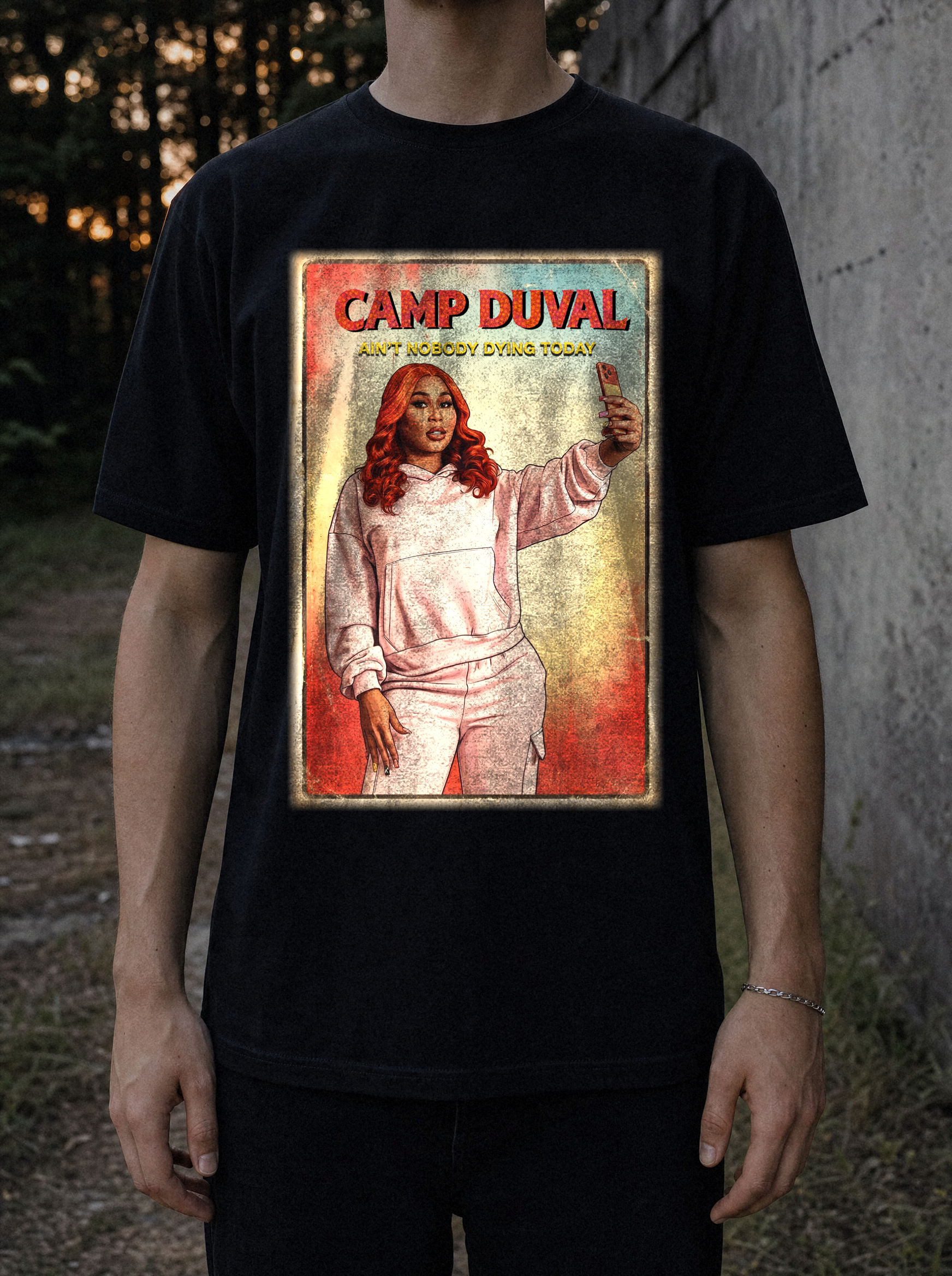 Camp Duval Bree Vintage tee in Black — lifestyle
